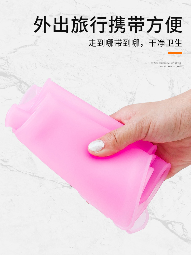Silicone Foldable Toilet Mat Travel Portable Washable U-Shaped Rental Toilet Waterproof Toilet Closestool Cushion