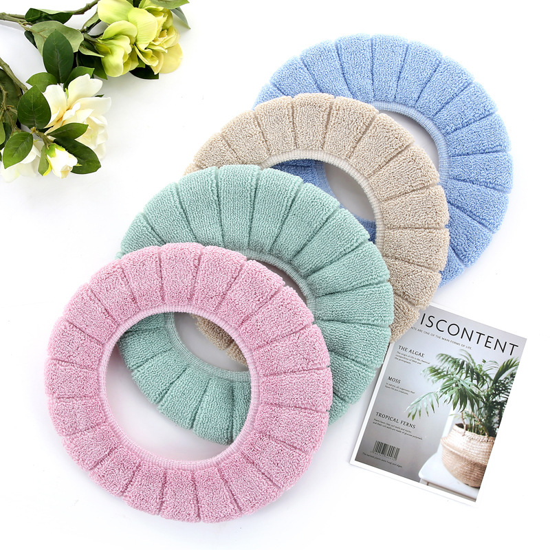 New round Toilet Mat Thickened Toilet Seat Cover Plush Universal Winter Warm Universal Toilet Cover Closestool Cushion