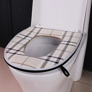 Universal Household Four Seasons Toilet Seat Cover U-Shaped Dehaired Angora Toilet Mat Thickened Cotton and Linen Embroidered Zipper Toilet Seat Cushion Universal Household Four Seasons Toilet Seat Cover U-Shaped Dehaired Angora Toilet Mat Thickened Cotton and Linen Embroidered Zipper Toilet Seat Cushion