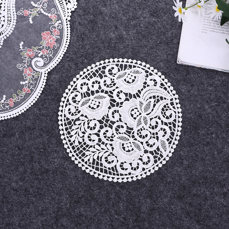 Lace Nordic Instagram Style Heat Insulation Decorative Pad Coffee Cup Mat Korean Fabric Craft Embroidered round Coaster Factory Direct Supply Lace Nordic Instagram Style Heat Insulation Decorative Pad Coffee Cup Mat Korean Fabric Craft Embroidered round Coaster Factory Direct Supply