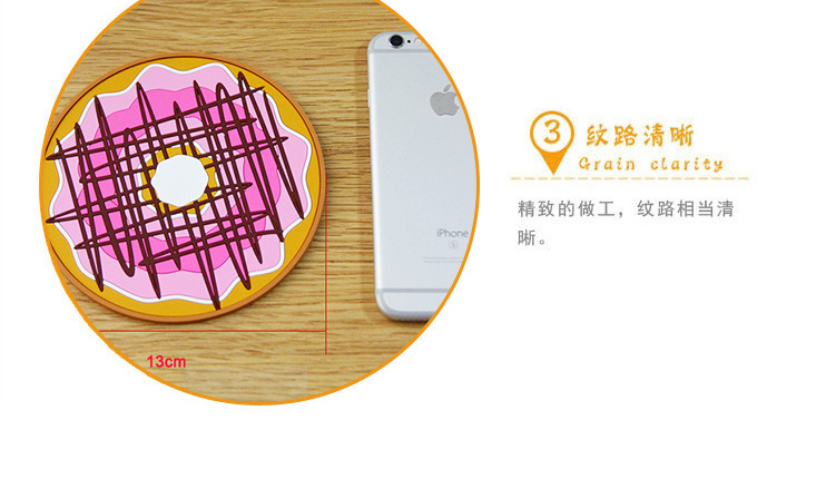Creative and lovely donut heat insulation pad food-grade PVC soft plastic cup cushion environment-friendly wear-resistant meal pad Creative and lovely donut heat insulation pad food-grade PVC soft plastic cup cushion environment-friendly wear-resistant meal pad