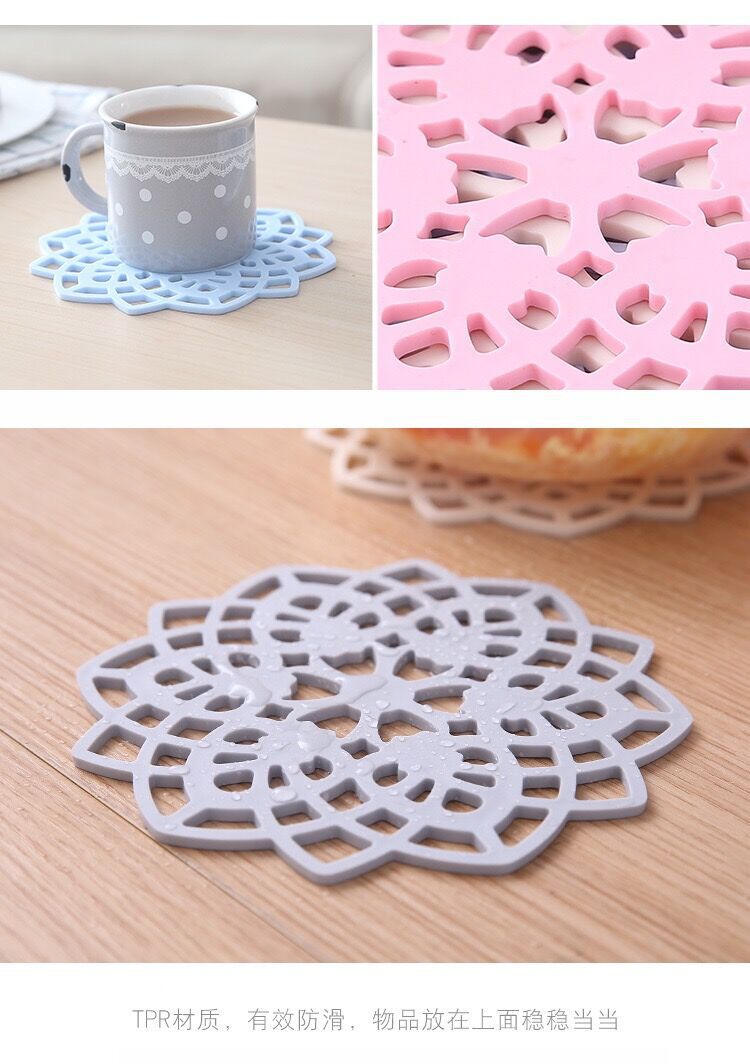 Fabricdirect Nordic style heat insulation hollow out flower Shaped anti-ironing Cup Mat Table non-slip Pad wholesale Spot Fabricdirect Nordic style heat insulation hollow out flower Shaped anti-ironing Cup Mat Table non-slip Pad wholesale Spot