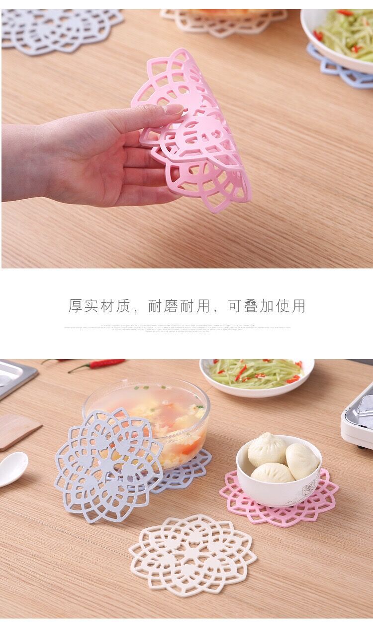 Fabricdirect Nordic style heat insulation hollow out flower Shaped anti-ironing Cup Mat Table non-slip Pad wholesale Spot Fabricdirect Nordic style heat insulation hollow out flower Shaped anti-ironing Cup Mat Table non-slip Pad wholesale Spot