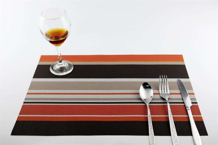 6 pieces of 30 * 45 cm PVC striped food pad western food sub - European heat insulation living home wholesale spot 6 pieces of 30 * 45 cm PVC striped food pad western food sub - European heat insulation living home wholesale spot
