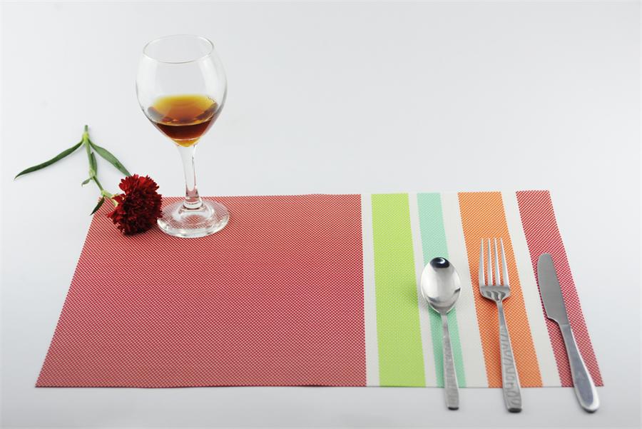 6 pieces of 30 * 45 cm PVC striped food pad western food sub - European heat insulation living home wholesale spot 6 pieces of 30 * 45 cm PVC striped food pad western food sub - European heat insulation living home wholesale spot