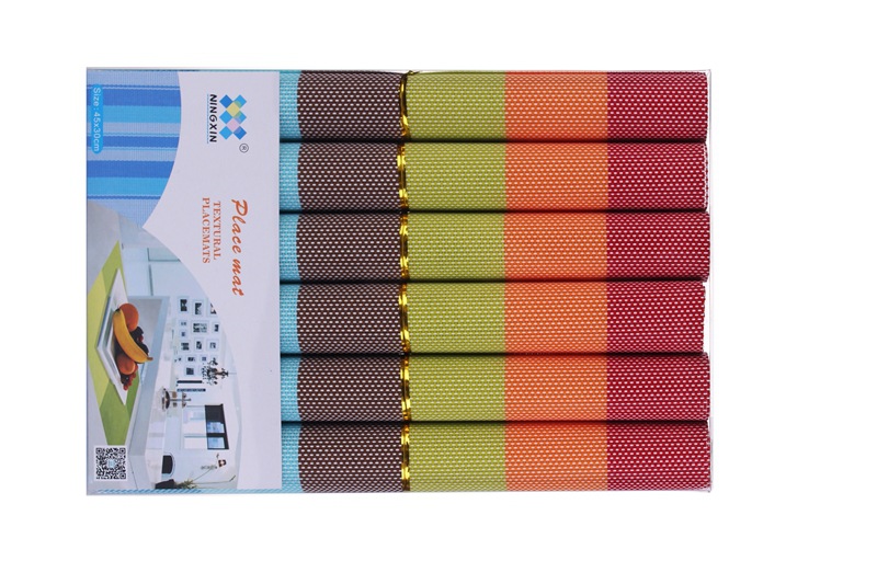 6 pieces of 30 * 45 cm PVC striped food pad western food sub - European heat insulation living home wholesale spot 6 pieces of 30 * 45 cm PVC striped food pad western food sub - European heat insulation living home wholesale spot