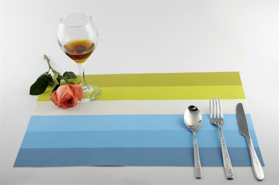 6 pieces of 30 * 45 cm PVC striped food pad western food sub - European heat insulation living home wholesale spot 6 pieces of 30 * 45 cm PVC striped food pad western food sub - European heat insulation living home wholesale spot