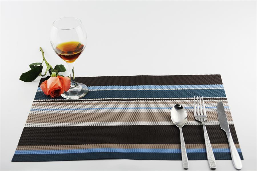 6 pieces of 30 * 45 cm PVC striped food pad western food sub - European heat insulation living home wholesale spot 6 pieces of 30 * 45 cm PVC striped food pad western food sub - European heat insulation living home wholesale spot