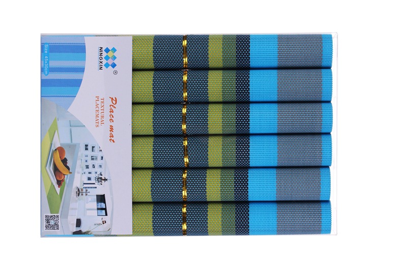 6 pieces of 30 * 45 cm PVC striped food pad western food sub - European heat insulation living home wholesale spot 6 pieces of 30 * 45 cm PVC striped food pad western food sub - European heat insulation living home wholesale spot