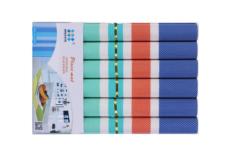 6 pieces of 30 * 45 cm PVC striped food pad western food sub - European heat insulation living home wholesale spot 6 pieces of 30 * 45 cm PVC striped food pad western food sub - European heat insulation living home wholesale spot