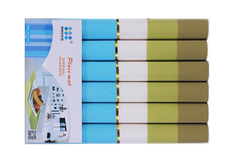 6 pieces of 30 * 45 cm PVC striped food pad western food sub - European heat insulation living home wholesale spot 6 pieces of 30 * 45 cm PVC striped food pad western food sub - European heat insulation living home wholesale spot