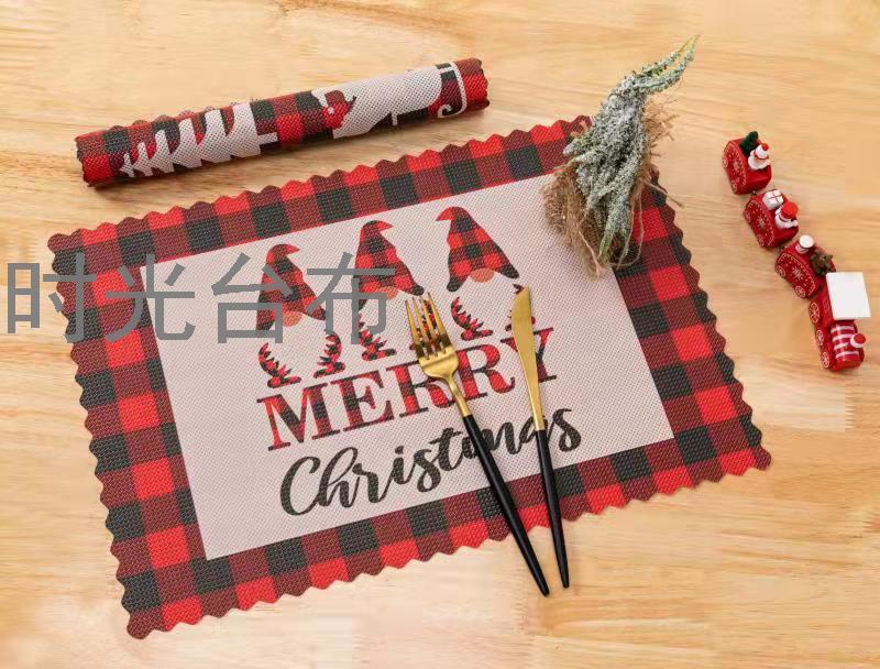 PVC Christmas Style Placemat Cleaning Pad Non-Slip Placemat Kitchen Scald Preventing Met Coasters Dining Table Cushion Waterproof Oil-Proof Heat Insulation PVC Christmas Style Placemat Cleaning Pad Non-Slip Placemat Kitchen Scald Preventing Met Coasters Dining Table Cushion Waterproof Oil-Proof Heat Insulation