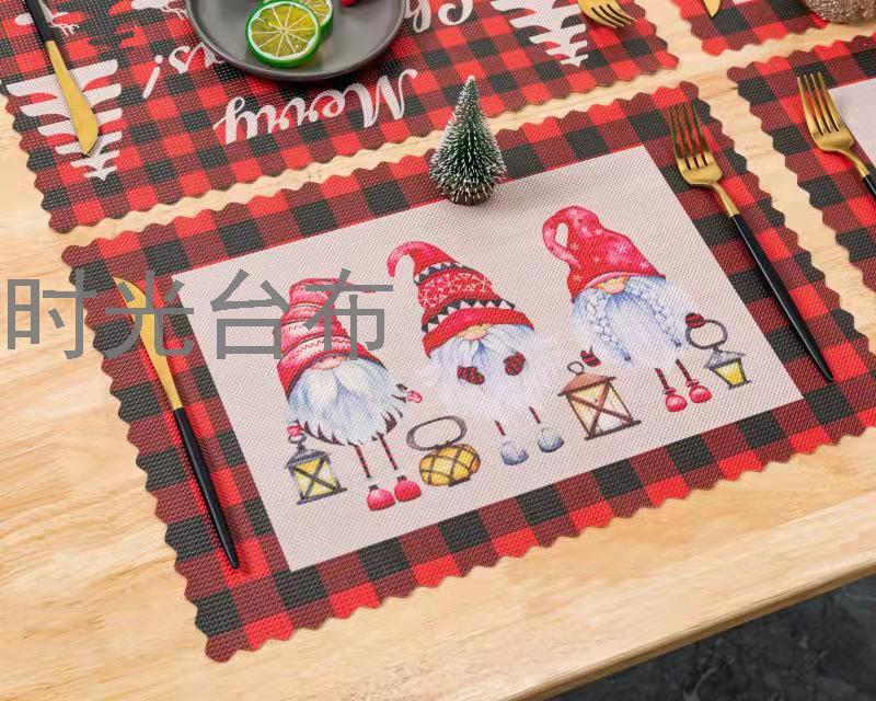 PVC Christmas Style Placemat Cleaning Pad Non-Slip Placemat Kitchen Scald Preventing Met Coasters Dining Table Cushion Waterproof Oil-Proof Heat Insulation PVC Christmas Style Placemat Cleaning Pad Non-Slip Placemat Kitchen Scald Preventing Met Coasters Dining Table Cushion Waterproof Oil-Proof Heat Insulation