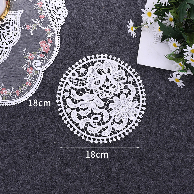 Lace Nordic Instagram Style Heat Insulation Decorative Pad Coffee Cup Mat Korean Fabric Craft Embroidered round Coaster Factory Direct Supply Lace Nordic Instagram Style Heat Insulation Decorative Pad Coffee Cup Mat Korean Fabric Craft Embroidered round Coaster Factory Direct Supply
