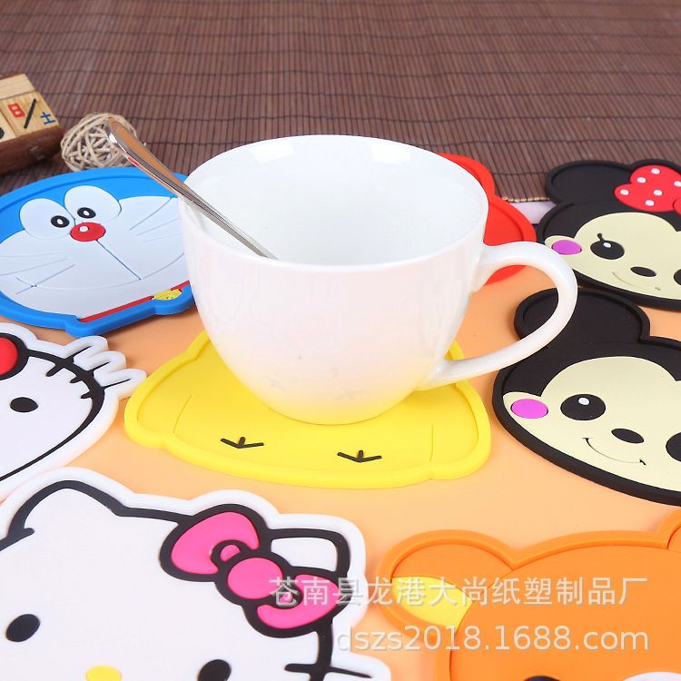 Creative Cute Cartoon Animal Silicone Cup Mat Heat Insulation Pad Thickened Soft Plastic Bowl Mat Placemat Cup Teacup Mat Creative Cute Cartoon Animal Silicone Cup Mat Heat Insulation Pad Thickened Soft Plastic Bowl Mat Placemat Cup Teacup Mat