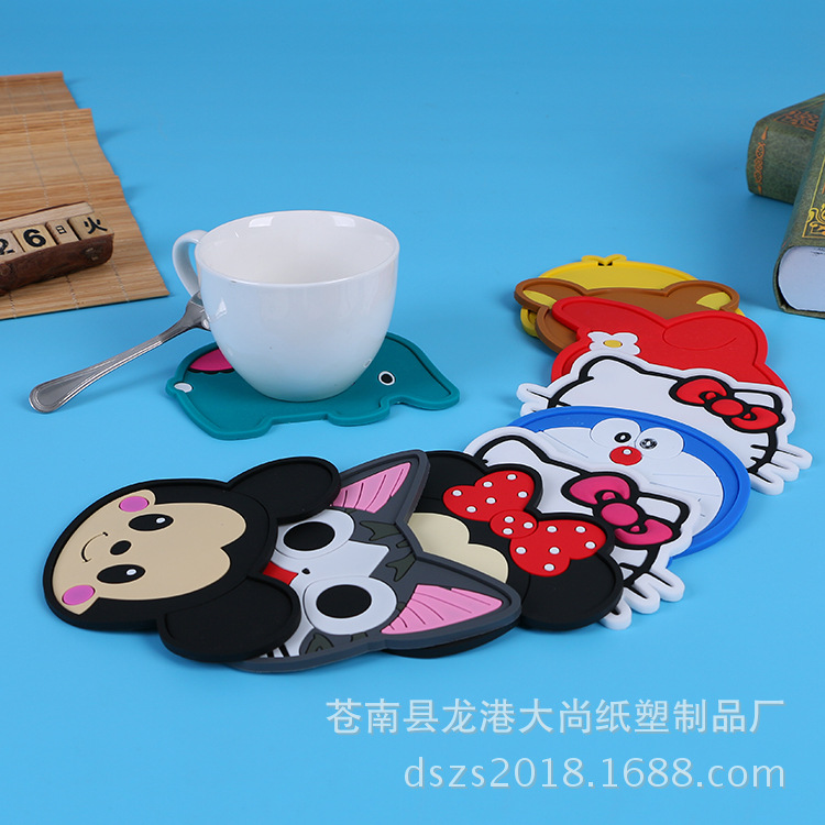 Creative Cute Cartoon Animal Silicone Cup Mat Heat Insulation Pad Thickened Soft Plastic Bowl Mat Placemat Cup Teacup Mat Creative Cute Cartoon Animal Silicone Cup Mat Heat Insulation Pad Thickened Soft Plastic Bowl Mat Placemat Cup Teacup Mat