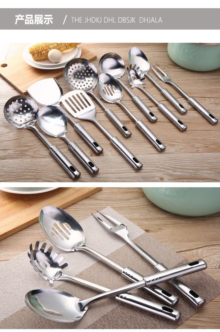 In Stock Wholesale Stainless Steel Nine Beads Spatula Cooking Spoon with Magnetic Spatula Steel Handle Can Be Printed Logo In Stock Wholesale Stainless Steel Nine Beads Spatula Cooking Spoon with Magnetic Spatula Steel Handle Can Be Printed Logo