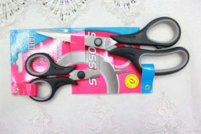 KAIBO5688-1-2pc color stainless steel scissor and Rubber scissors or Duck scissors KAIBO5688-1-2pc color stainless steel scissor and Rubber scissors or Duck scissors