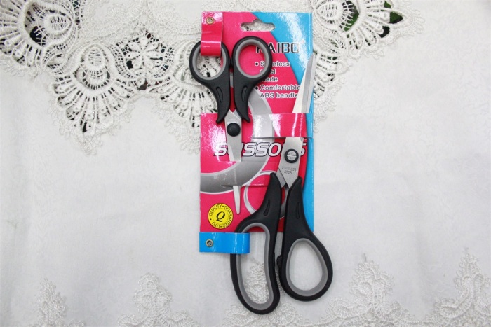KAIBO5688-1-2pc color stainless steel scissor and Rubber scissors or Duck scissors KAIBO5688-1-2pc color stainless steel scissor and Rubber scissors or Duck scissors
