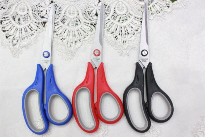 KAIBO5688-1-2pc color stainless steel scissor and Rubber scissors or Duck scissors KAIBO5688-1-2pc color stainless steel scissor and Rubber scissors or Duck scissors