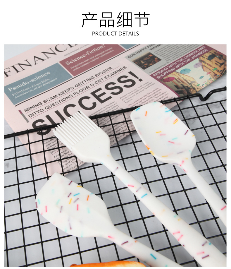 NEW kitchen utensils candy color point design silicone shovel brush spatula set NEW kitchen utensils candy color point design silicone shovel brush spatula set