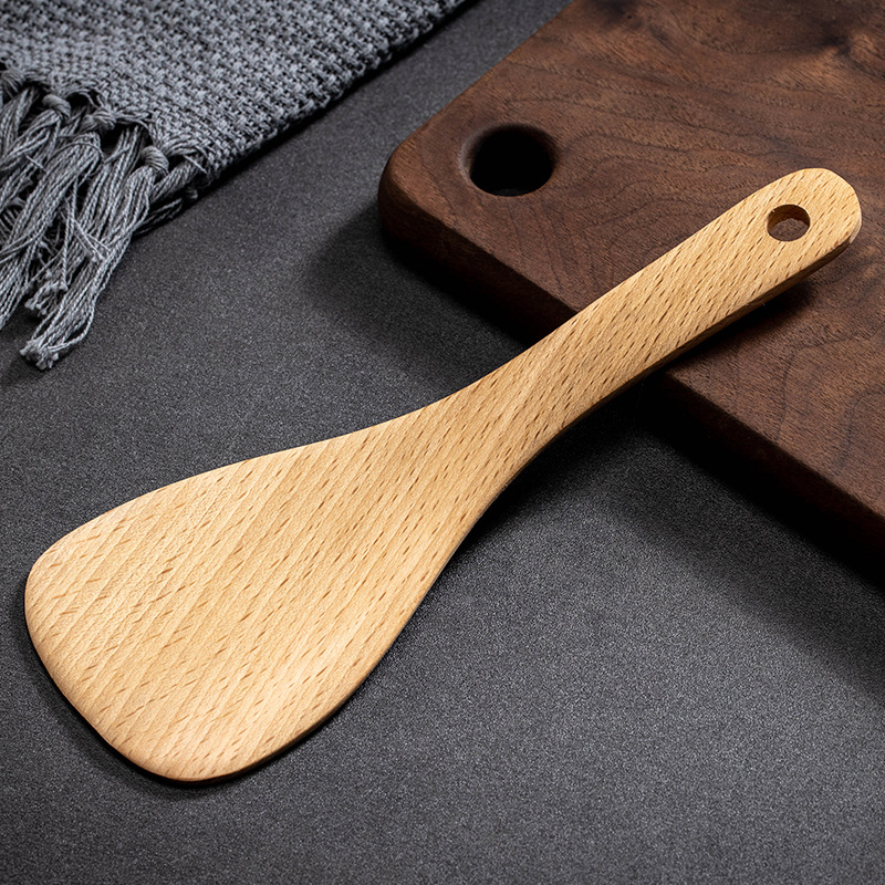 Home Ladle Spatula Kitchen Non-Stick Pan Solid Wood Spatula Set High Temperature Resistant Wooden Spoon Kitchenware
