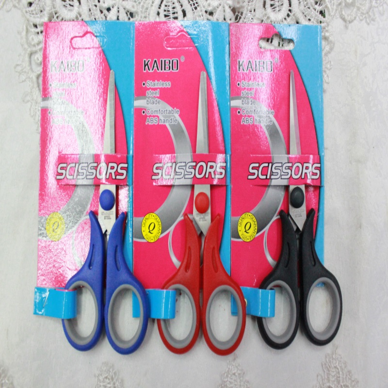 KAIBO501-1 color stainless steel scissor and Rubber scissors or Duck scissors