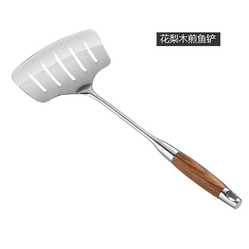 304 Stainless Steel Fish Frying Artifact Fried Fish Spatula Flip Fish Shovel Fried Egg Pancake Maker Shovel Slotted Turner Household Kitchenware Creative