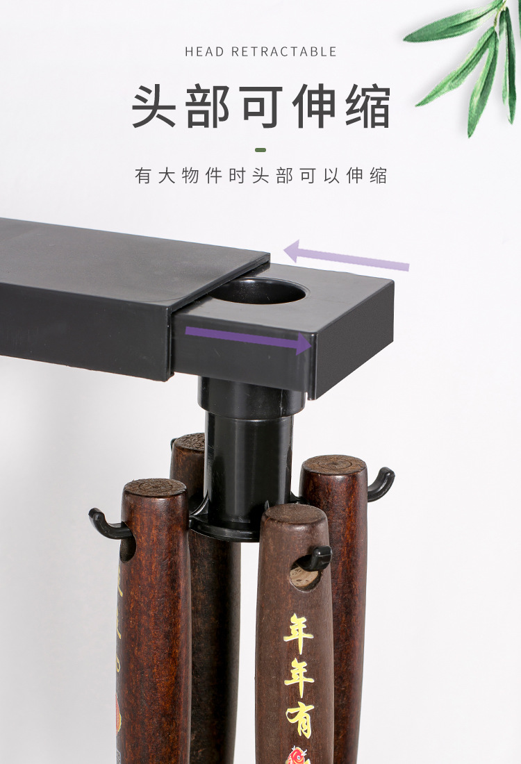 Kitchen wall storage rack perforation-free wall hanging rotary hook spatula rack spoon rack Kitchen supplies