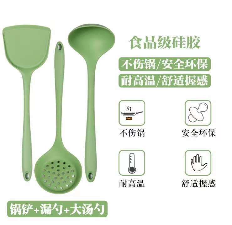 Factory Direct Sales Silicone Kitchen Spatula High Temperature Resistant Non-Stick Pan Silicone Shovel