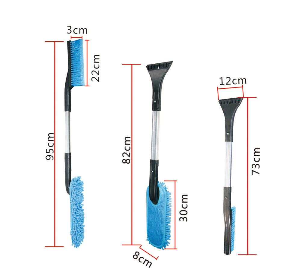 Car Snow Plough Shovel Snow Brush New NonHurt Car Paint MultiFunctional Aluminum Alloy Telescopic Icing Spatula