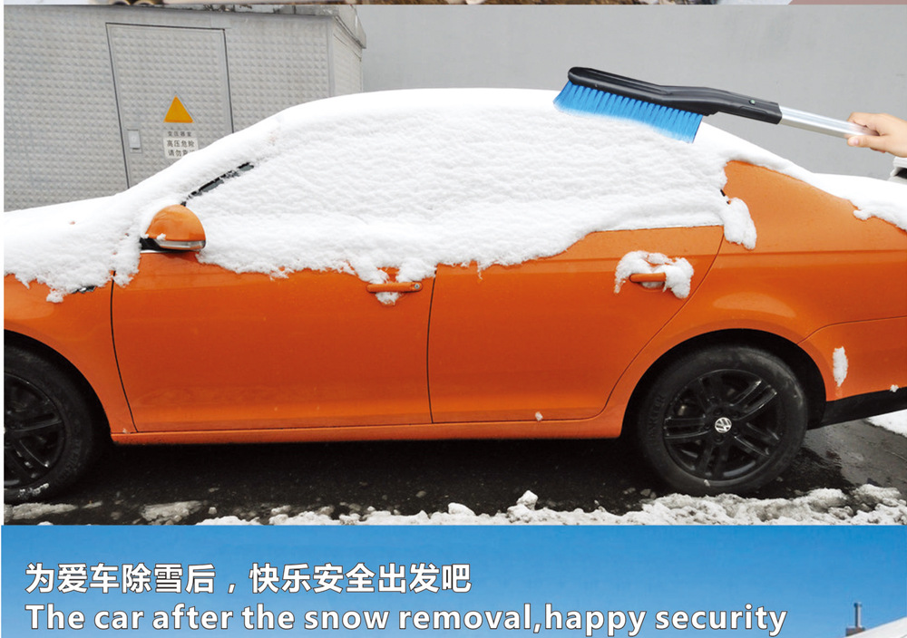Car Snow Plough Shovel Snow Brush New NonHurt Car Paint MultiFunctional Aluminum Alloy Telescopic Icing Spatula