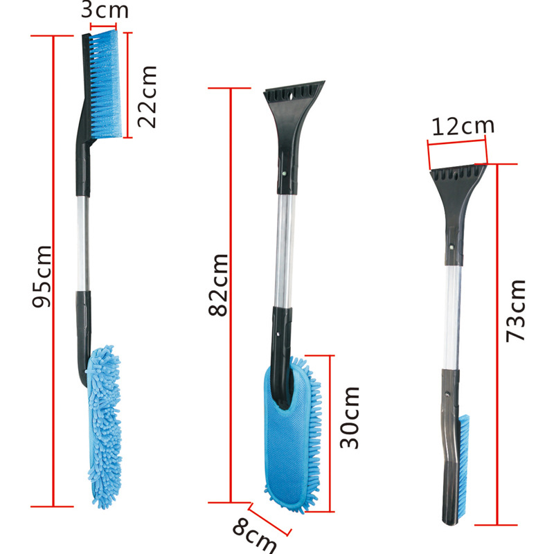 Car Snow Plough Shovel Snow Brush New NonHurt Car Paint MultiFunctional Aluminum Alloy Telescopic Icing Spatula