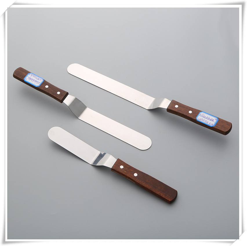 Spatula stainless steel, plastic handle butter smooth knife curved kiss knife eight \\ \\ \&#034;10\&#034; baking knife scraper