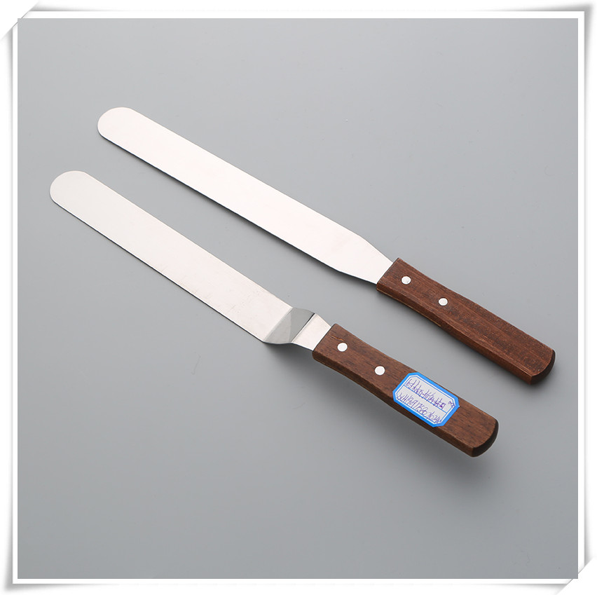 Spatula stainless steel, plastic handle butter smooth knife curved kiss knife eight \\ \\ \&#034;10\&#034; baking knife scraper