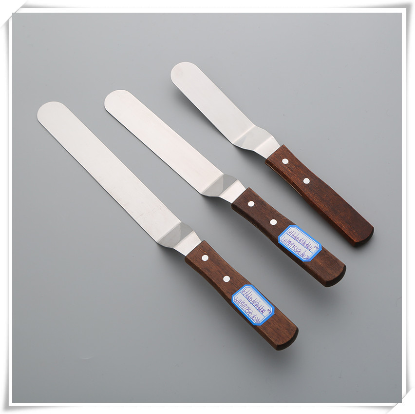 Spatula stainless steel, plastic handle butter smooth knife curved kiss knife eight \\ \\ \"10\" baking knife scraper