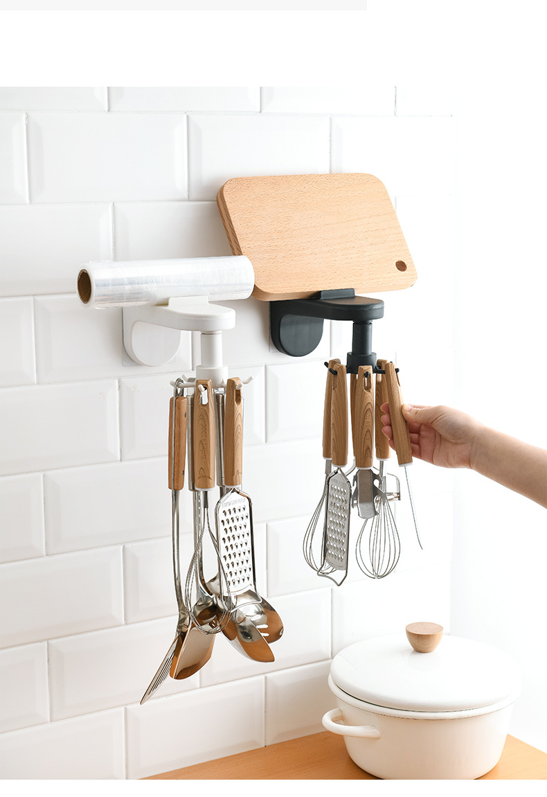 2717 Kitchen Hook Punch-Free Wall Hanging Kitchen Spatula Spoon Knife Storage Rotating Hook Retractable Rack 2717 Kitchen Hook Punch-Free Wall Hanging Kitchen Spatula Spoon Knife Storage Rotating Hook Retractable Rack