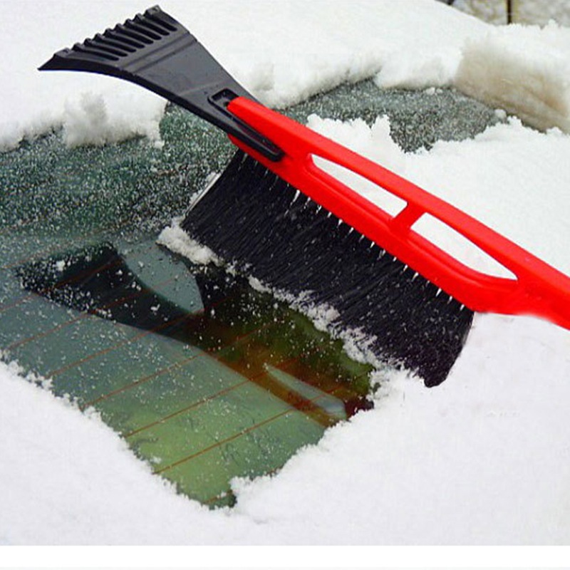 Car Ice Removal Shovel Glass Snow Brush Snow Cleaning Cream Snow Scraper Icing Spatula Lengthened Shovel with Brush