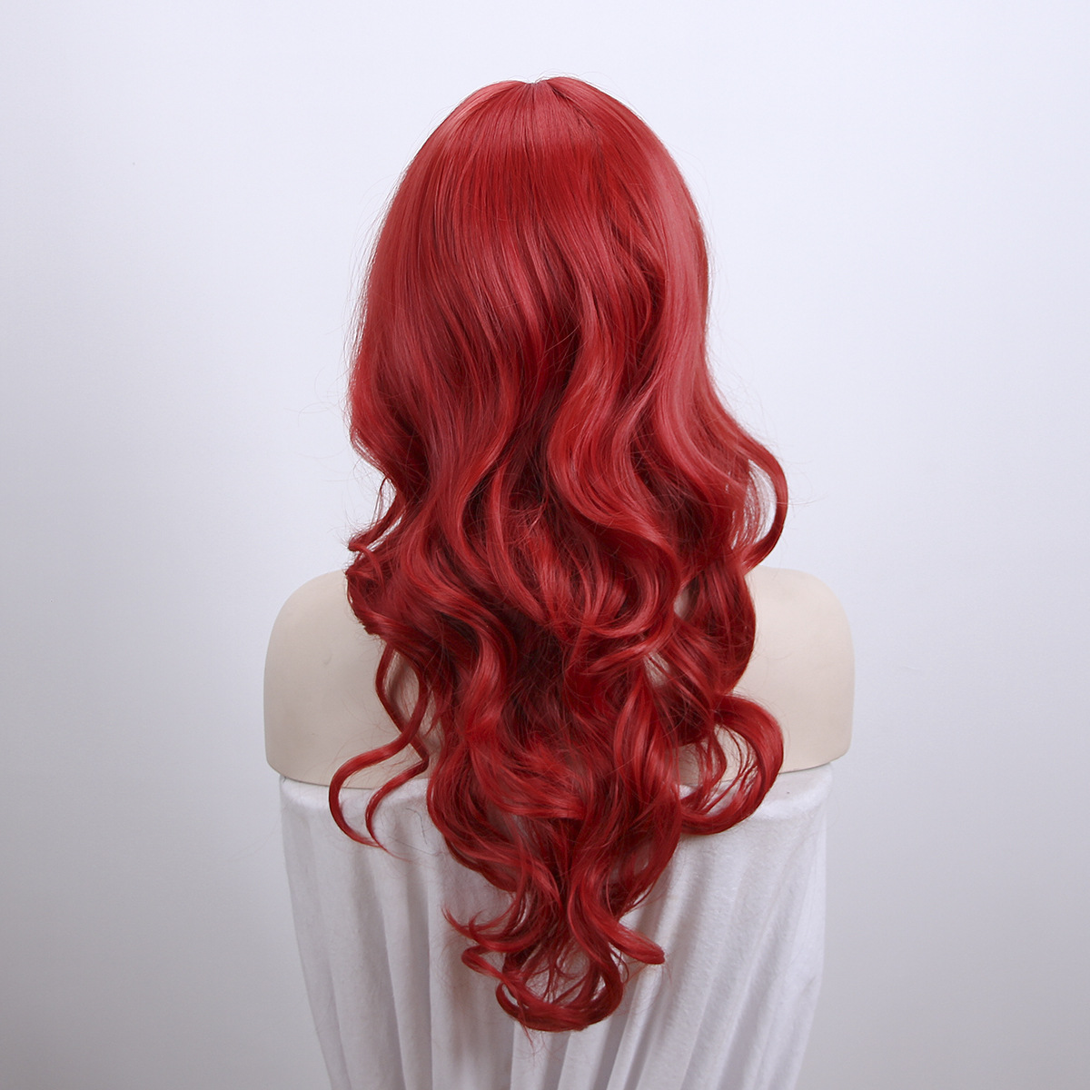Hot Selling Foreign Trade Wig Cosplay Mermaid Big Wave 60cm Long Curly Hair Red Factory Spot Wholesale Hot Selling Foreign Trade Wig Cosplay Mermaid Big Wave 60cm Long Curly Hair Red Factory Spot Wholesale
