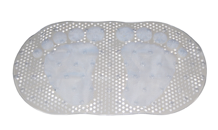 Transparent solid oval feet bath mat bath massage mat non-slip mat bath mat
