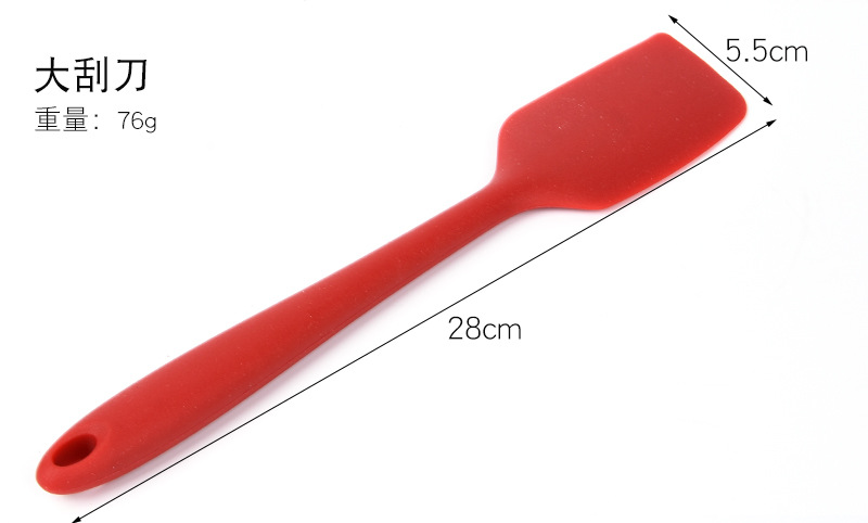 Silicone Spatula Scraper Spoon Salad Spoon Set Solid Color Creative Kitchen Tools Cooking Kitchenware Kit