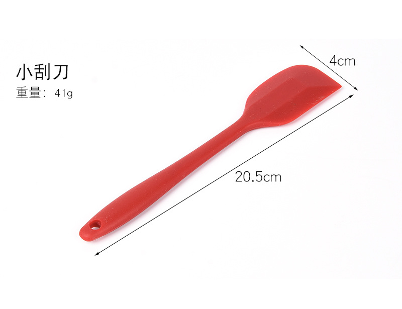Silicone Spatula Scraper Spoon Salad Spoon Set Solid Color Creative Kitchen Tools Cooking Kitchenware Kit