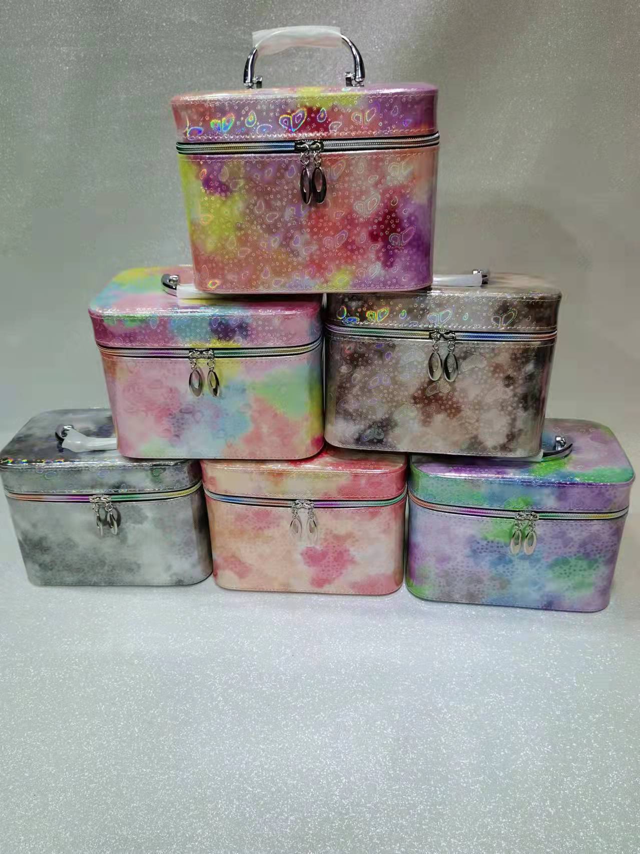 New Products in Stock Cosmetic Case Three-Piece Pu Cosmetic Bag Portable Large Capacity Storage Bag Cosmetic Cosmetic 