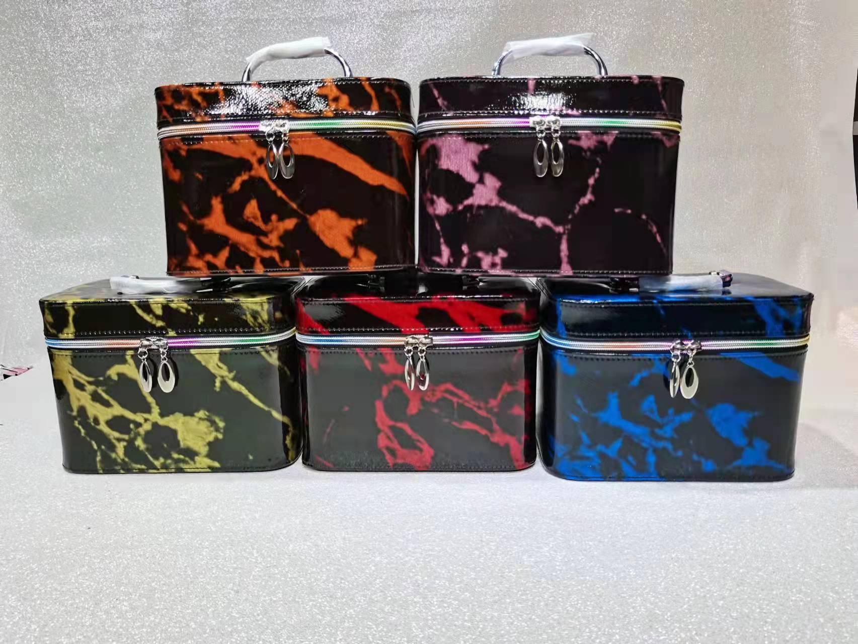 New Products in Stock Cosmetic Case Three-Piece Pu Cosmetic Bag Portable Large Capacity Storage Bag Cosmetic Cosmetic 
