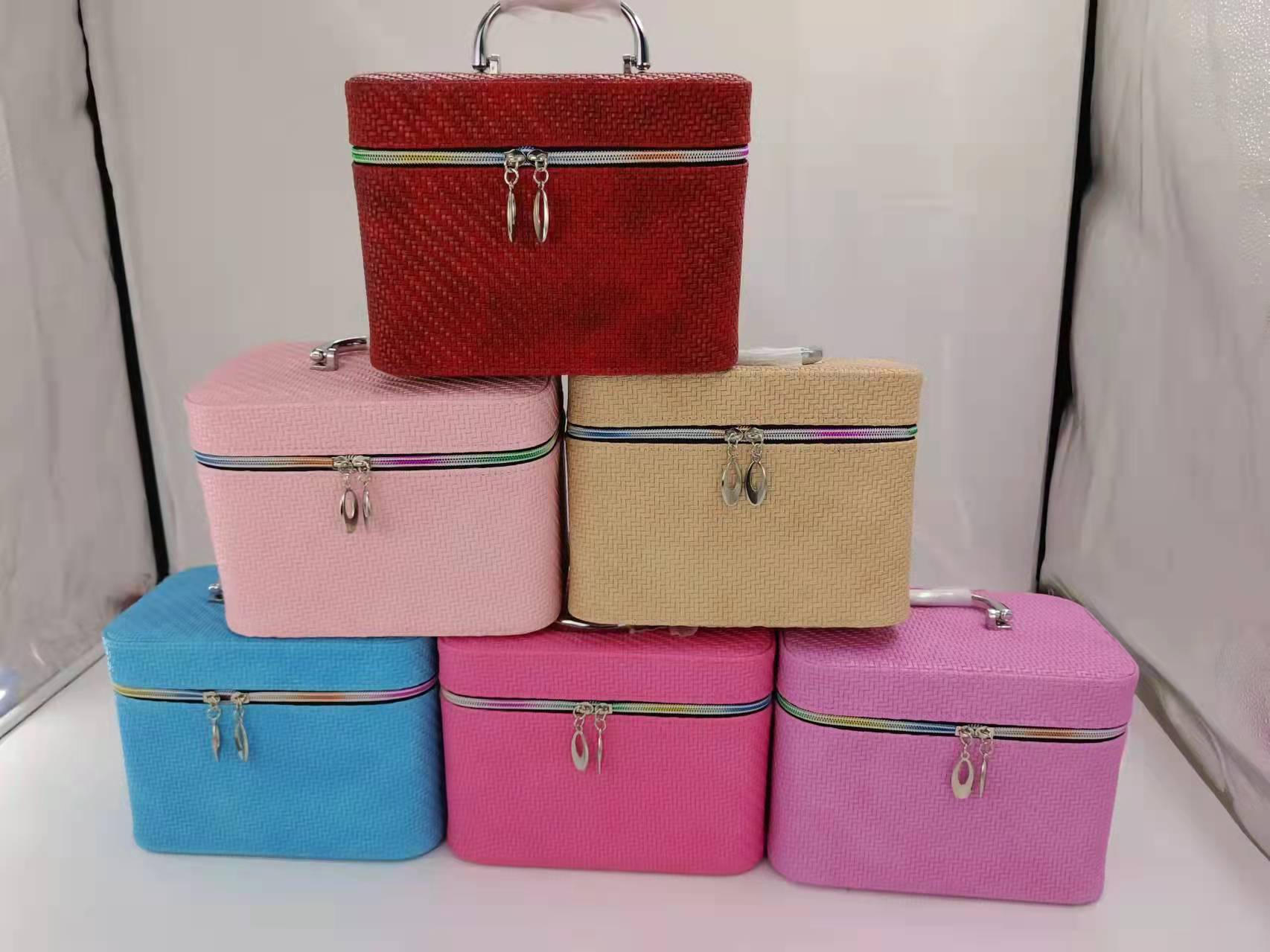 New Products in Stock Cosmetic Case Three-Piece Pu Cosmetic Bag Portable Large Capacity Storage Bag Cosmetic Cosmetic 