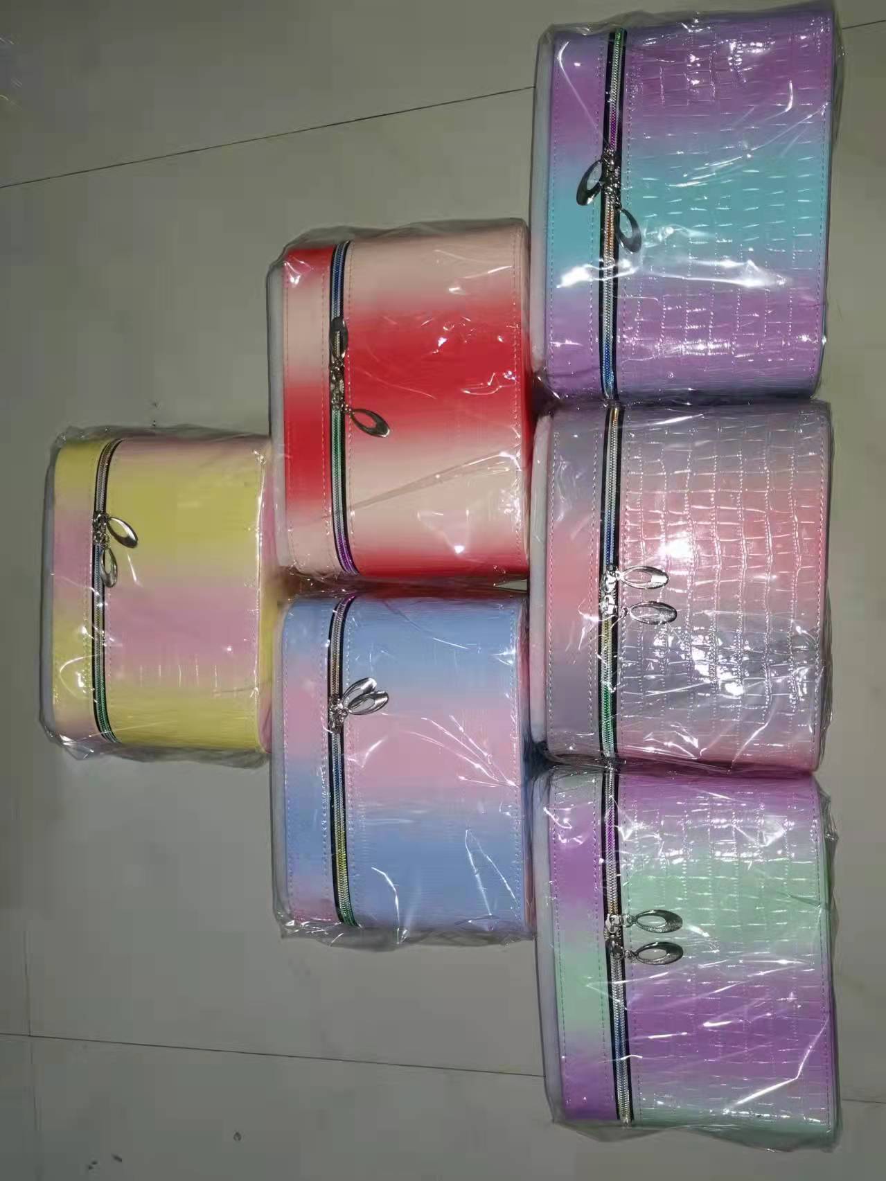 New Products in Stock Cosmetic Case Three-Piece Pu Cosmetic Bag Portable Large Capacity Storage Bag Cosmetic Cosmetic 