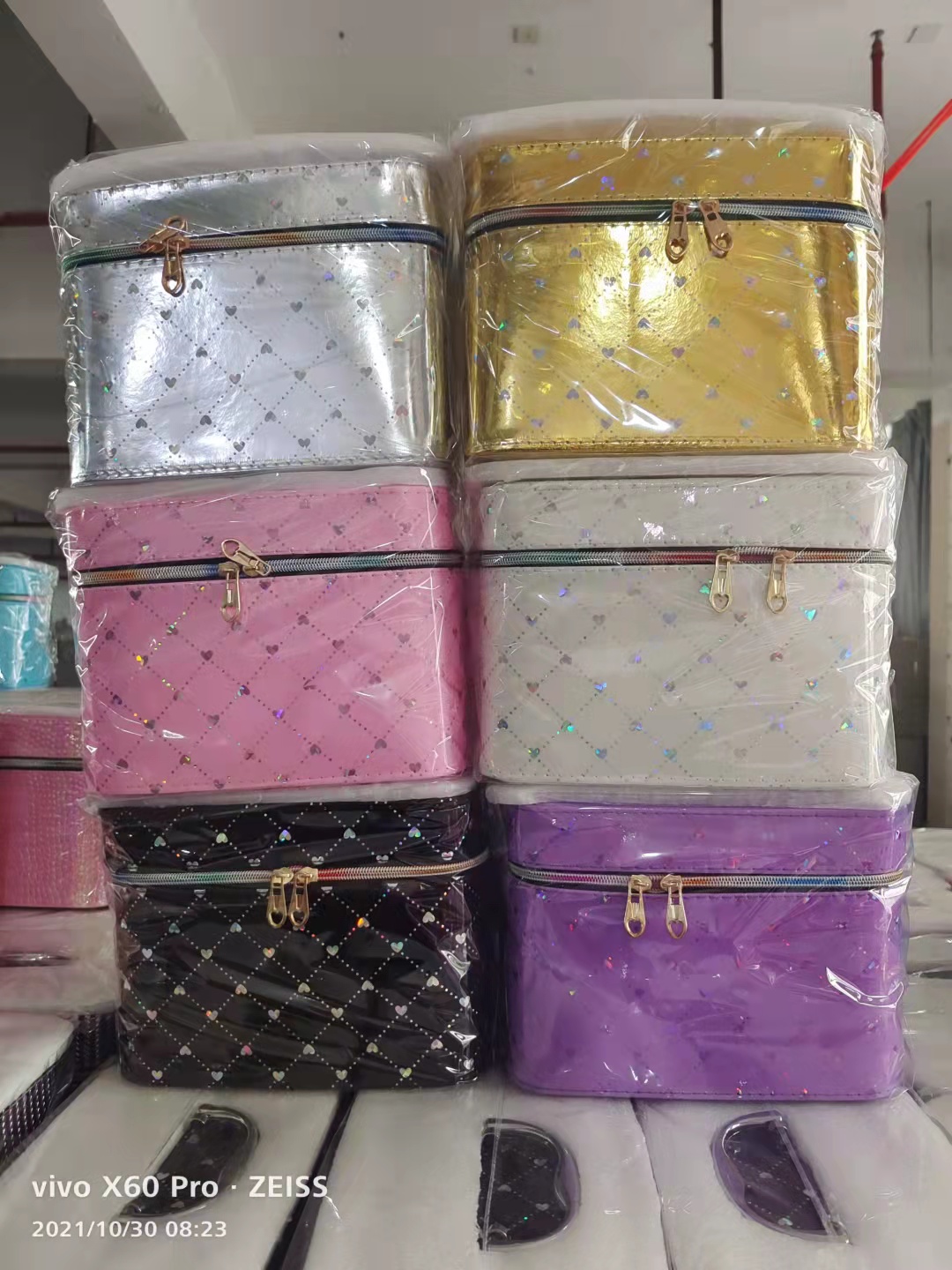 New Products in Stock Cosmetic Case Three-Piece Pu Cosmetic Bag Portable Large Capacity Storage Bag Cosmetic Cosmetic 