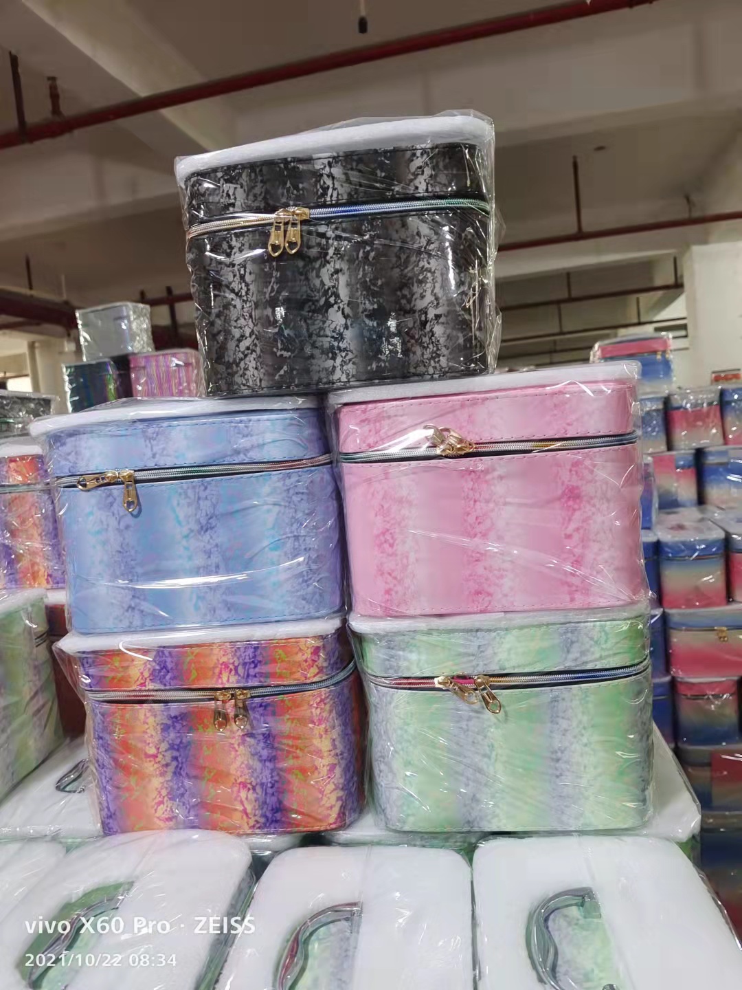 New Products in Stock Cosmetic Case Three-Piece Pu Cosmetic Bag Portable Large Capacity Storage Bag Cosmetic Cosmetic 