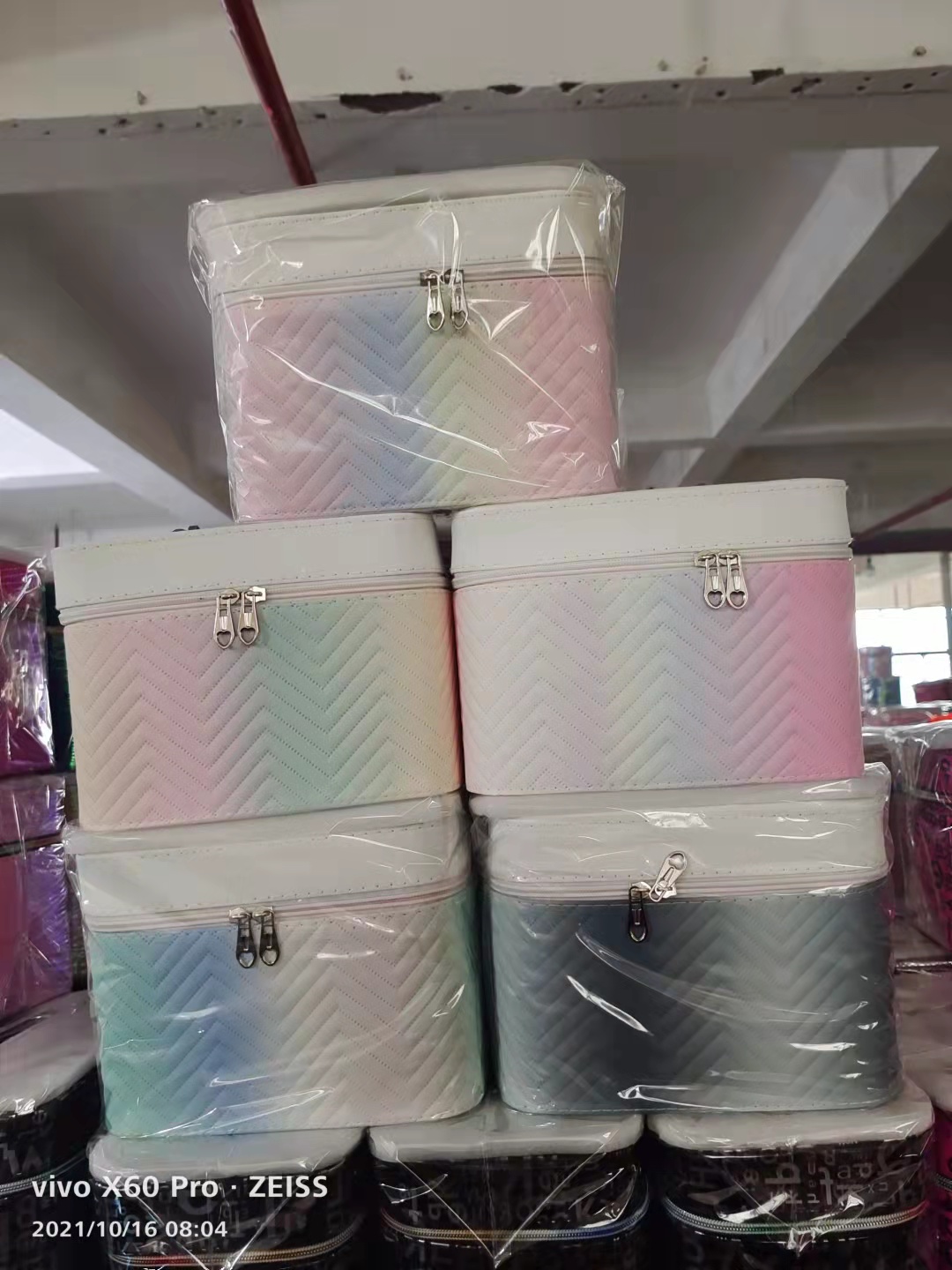 New Products in Stock Cosmetic Case Three-Piece Pu Cosmetic Bag Portable Large Capacity Storage Bag Cosmetic Cosmetic 
