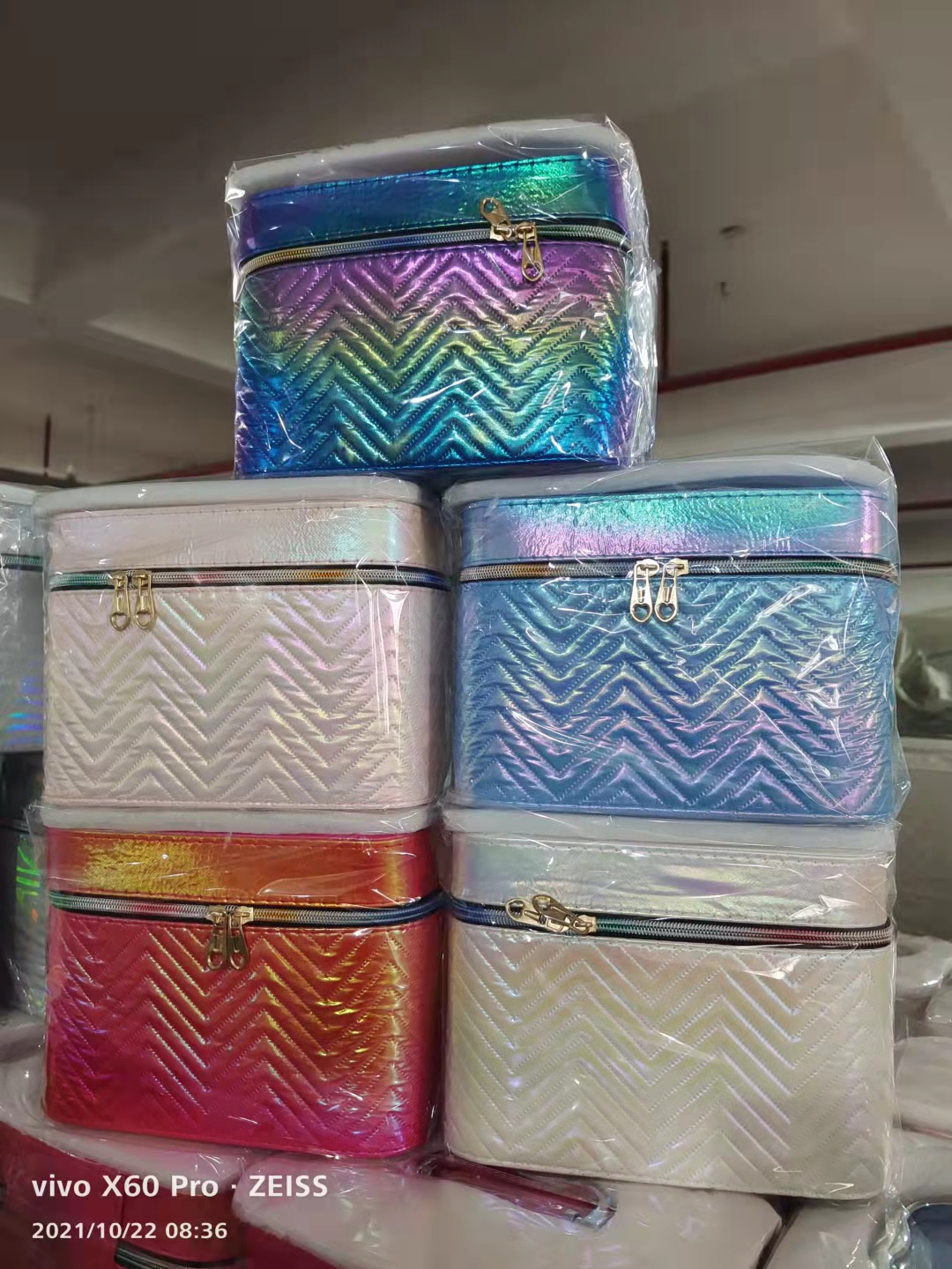 New Products in Stock Cosmetic Case Three-Piece Pu Cosmetic Bag Portable Large Capacity Storage Bag Cosmetic Cosmetic 